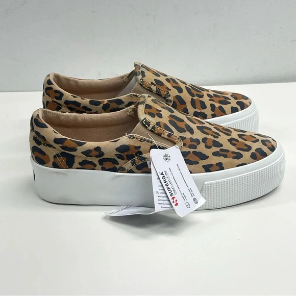 NWT Superga Women’s 2306 Suede K Leopard Print Sneaker Size 5 - Picture 5 of 10